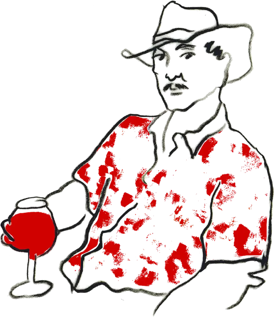 An illustration of David Hirsch.
